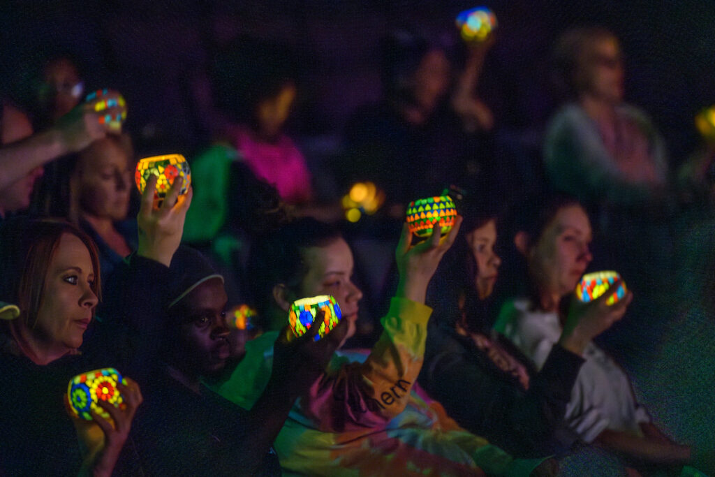 Candle lighting at Infinite Legacy's annual Ceremony of Remembrance to honor donor heroes.